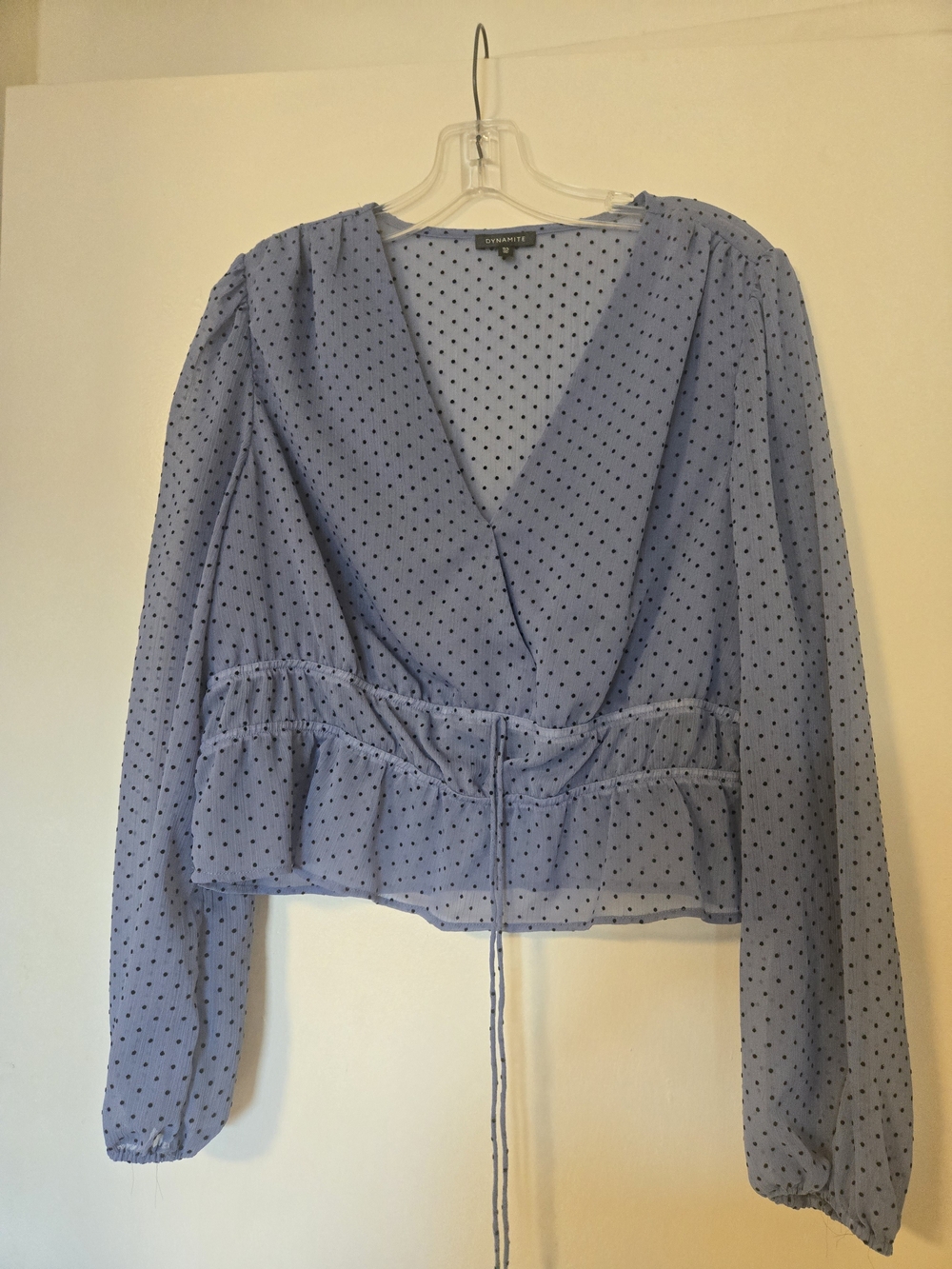 Dynamite Blue Polka Dot Women's Top